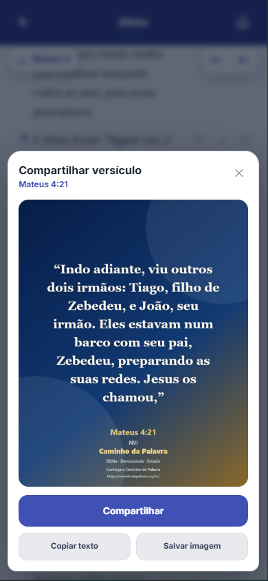 Arte de Mateus 4:21 pronta para compartilhar