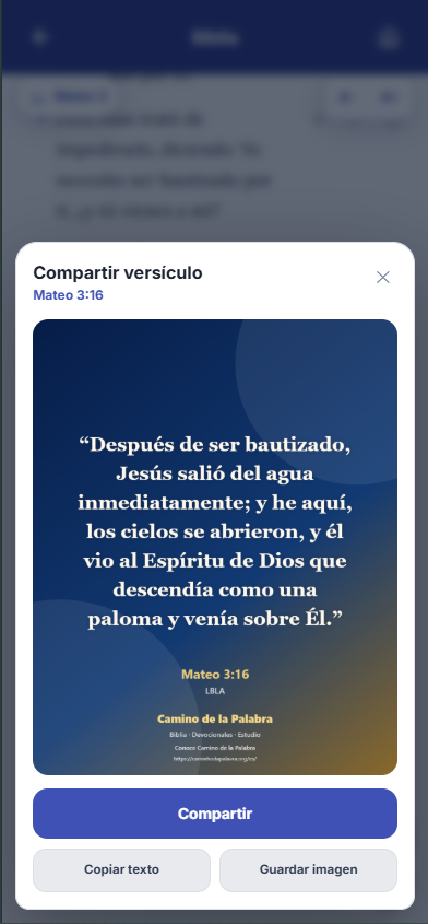 Imagen de Mateo 3:16 lista para compartir
